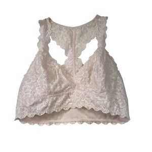 Felina Lingerie Lace Racerback Bralette Light Pink Medium/Medium M/M‎